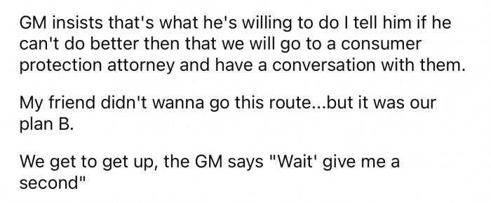 OP called the GM's bluff, and he ended up cracking.