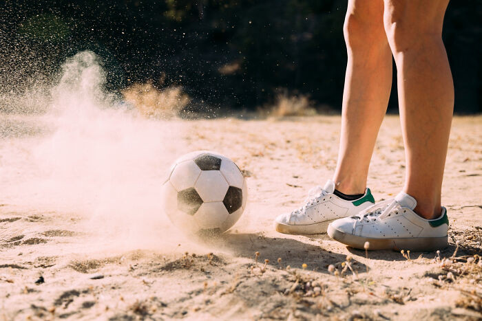 "I had a dislocated knee and kicked a soccer ball that was coming towards me."