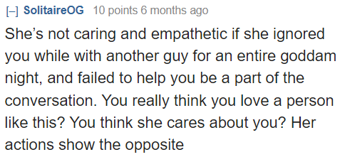 Users don't believe the OP's description of his girlfriend.
