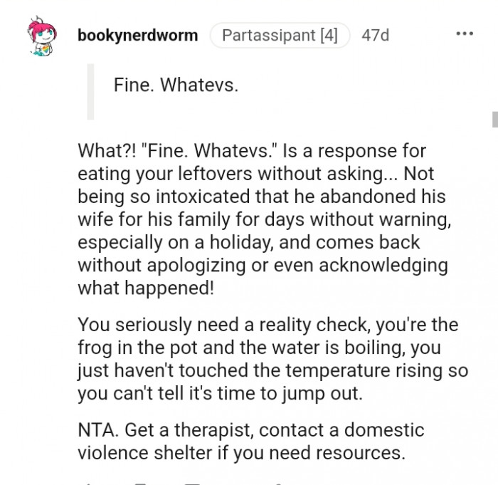 You seriously need a reality check