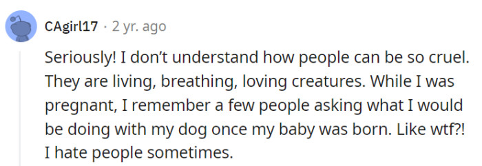 Surprisingly, some folks treat pets as if they're just practice rounds for parenthood. Fortunately, their dog knows they're the real stars in the theater of love!