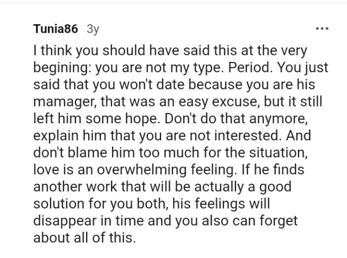 His feelings will disappear in time