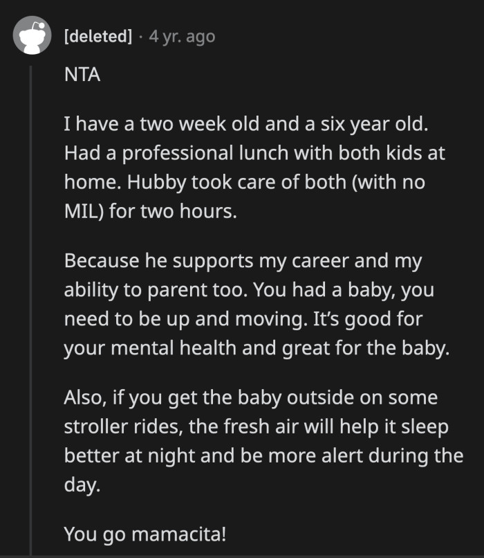 OP needs to start contradicting her husband and mother-in-law. If she feels she is able to go for a short walk, she shouldn't need other people's permission to do it.