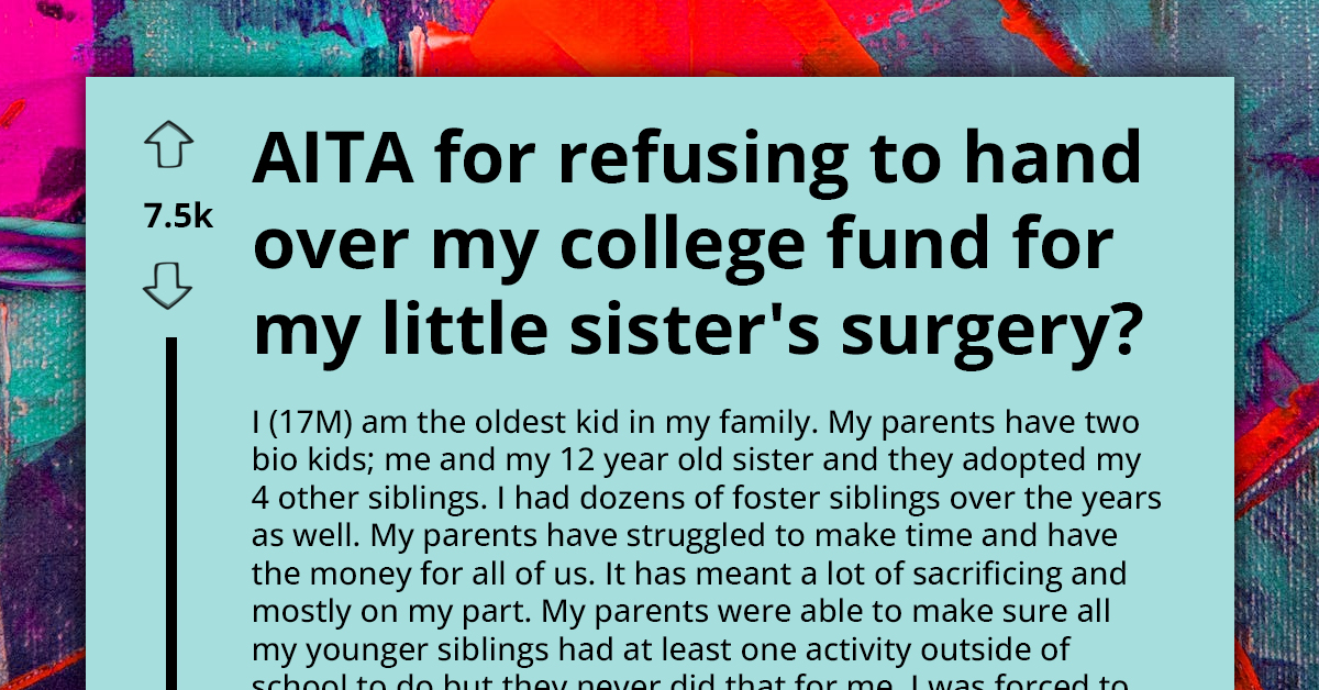 Teen Pressured To Sacrifice $350k College Fund For Sister's Surgery