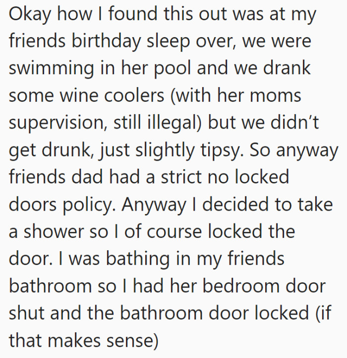 She goes into details about the situation and how it started. They discuss the dad and what his issues were.