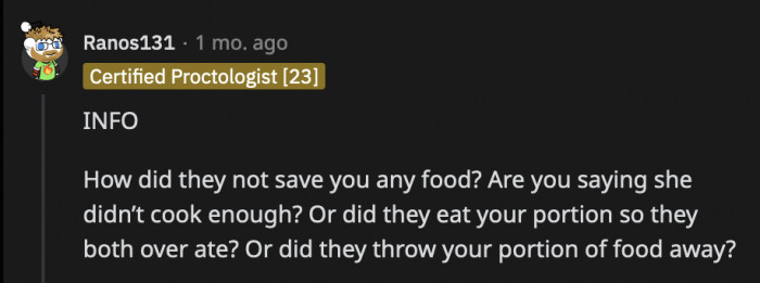 Neither of the three choices are acceptable anyway, but it's better to know how much of an a**hole they were.