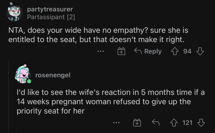 OP's wife would've liked it if someone did the same for her.