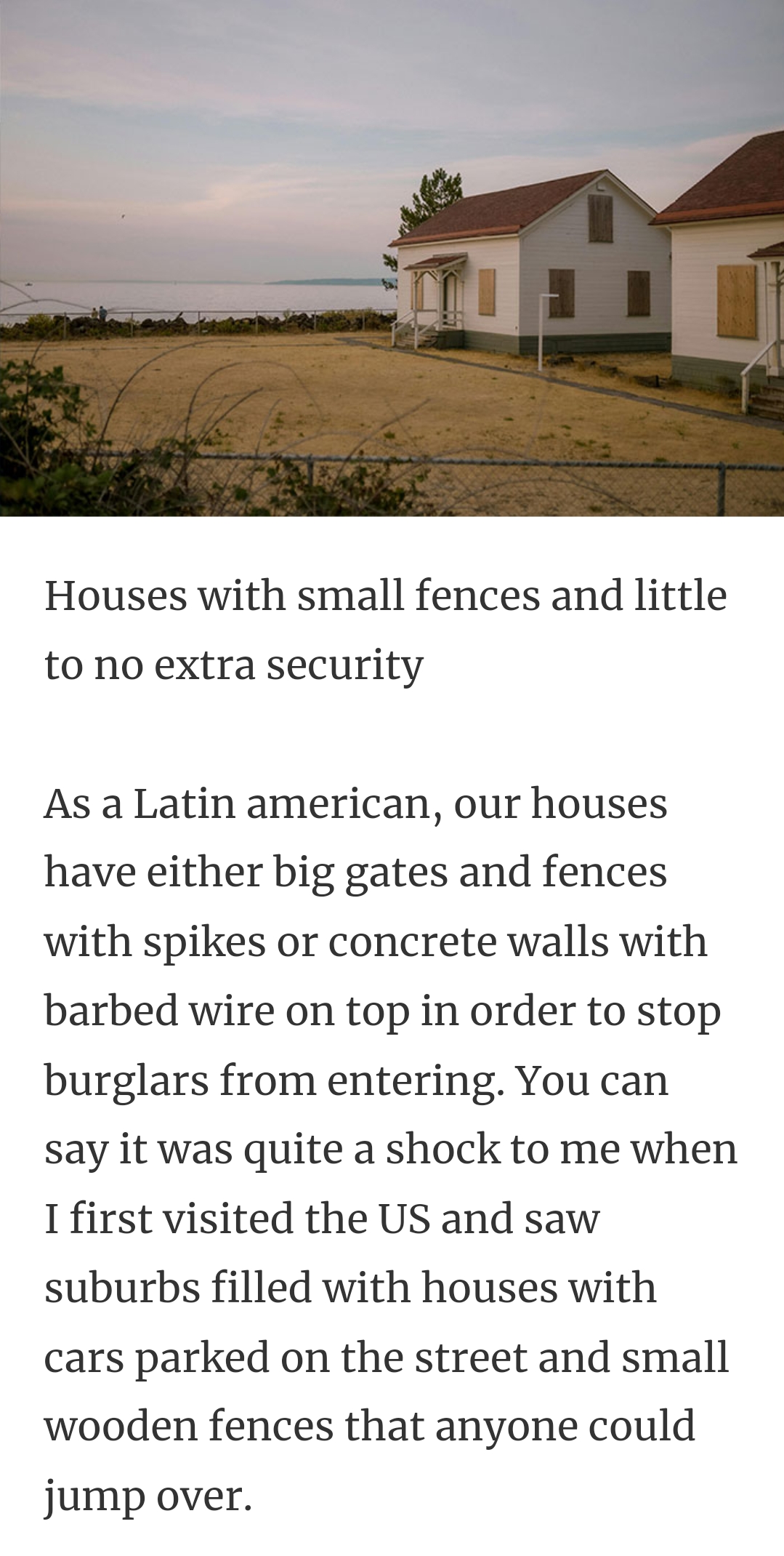 26. The houses with small fences
