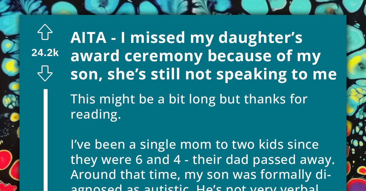 Single Mom Skips Her Daughter's Graduation And Academic Award Ceremony To Ease Her Autistic Son's Meltdown