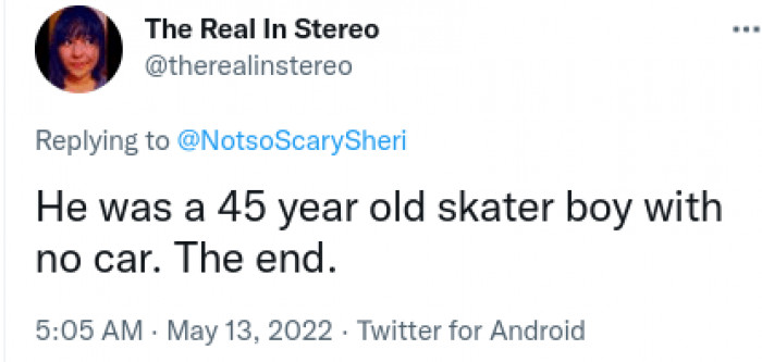 1. 45 Y.O. skater boy