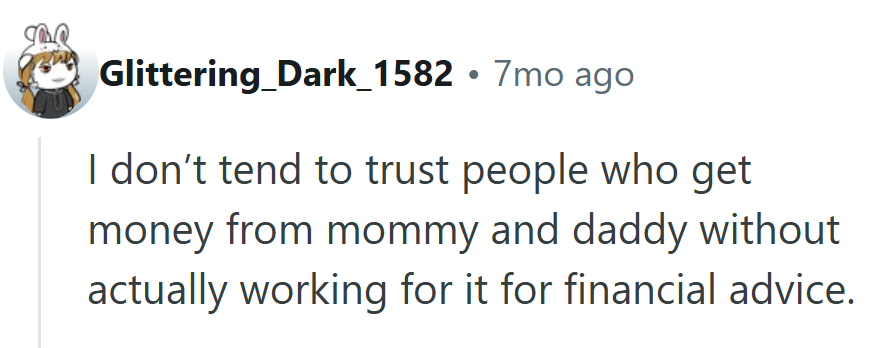 Financial Wisdom Sounds a Little Hollow When It’s Funded by Parental Direct Deposit.