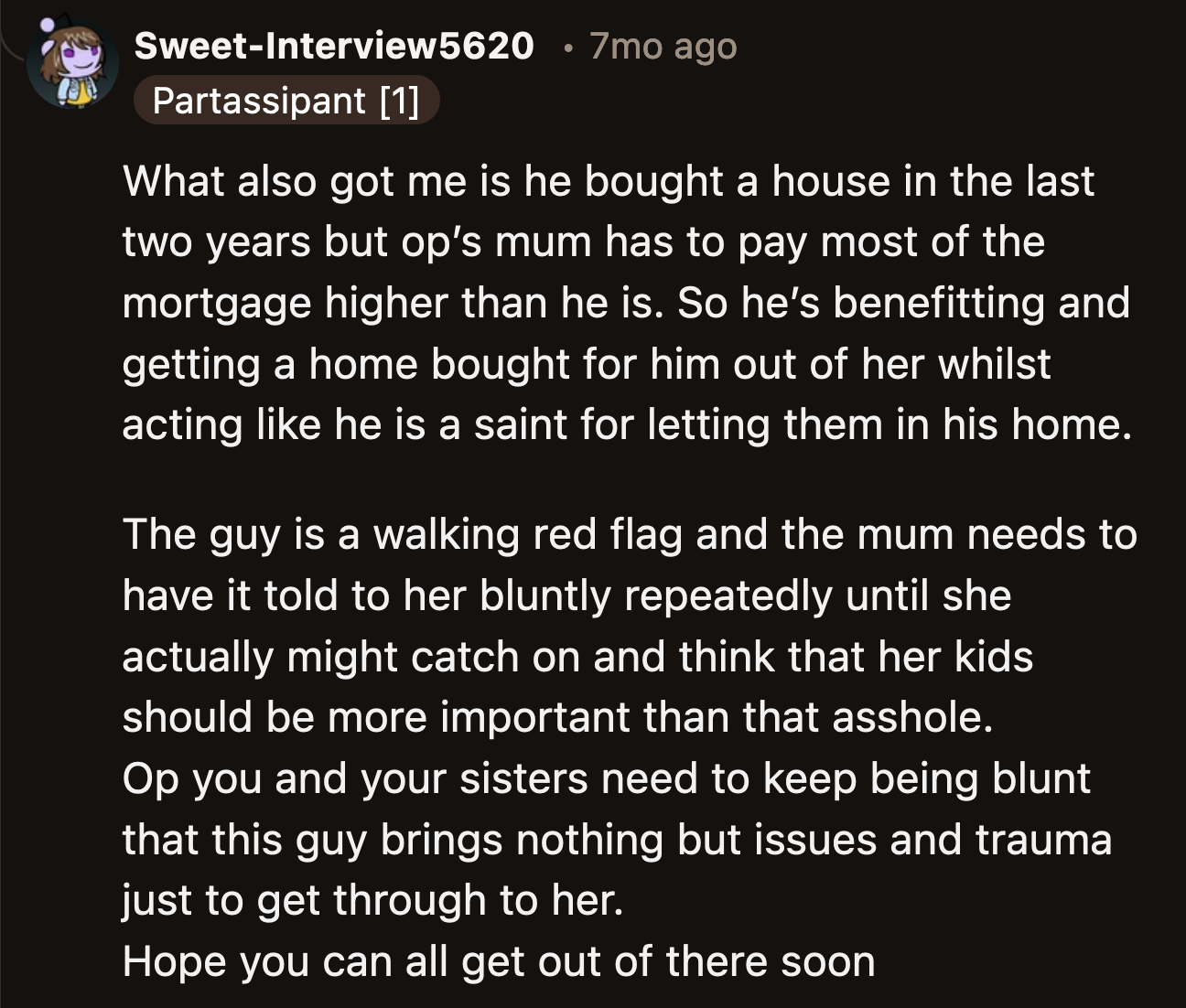 It's also creepy how involved he wants to be in a teen's personal life.