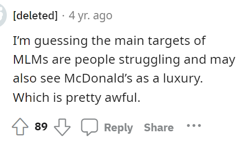 This is actually a pretty interesting way to look at this because this probably is marketing the business to the right people.