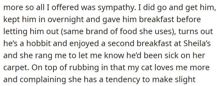 The OP went to Sheila's place and brought Alfie home, but to no avail; the vicious cycle continued…
