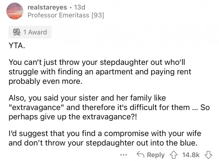 Here's how the Reddit community reacted to u/amibeingtheah's post: