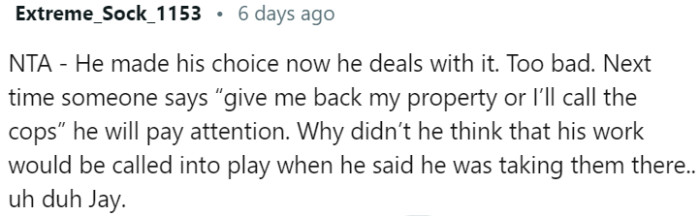 His choice, his problem