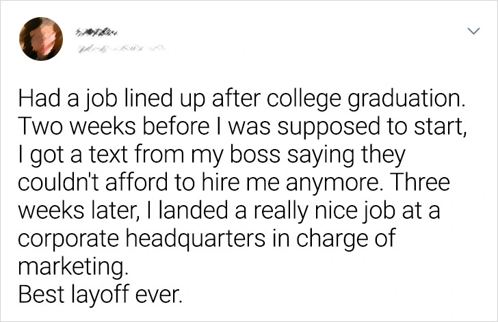 When you lose one thing, you gain something better.