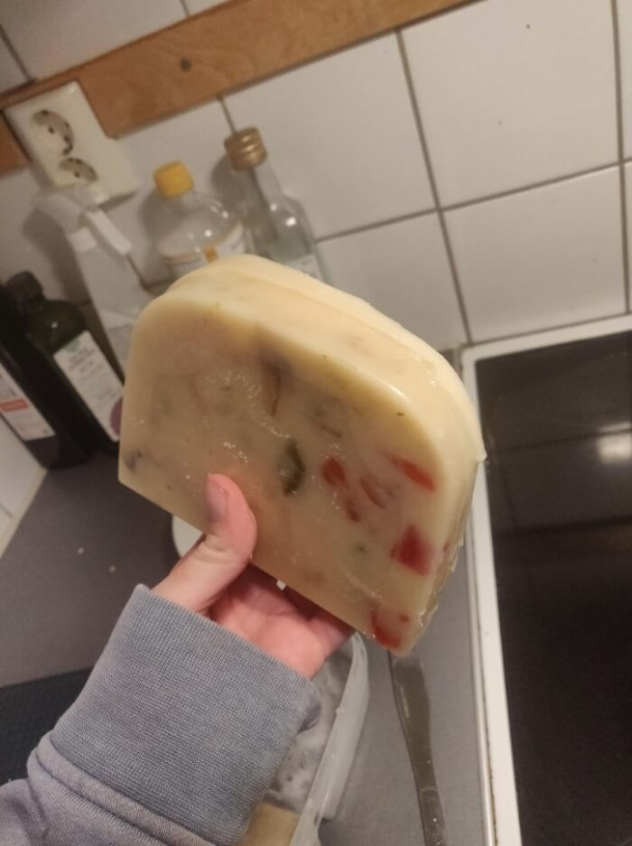 19. “Frozen block I found at the back of the freezer; after eating it, I’m still not sure what it was.”