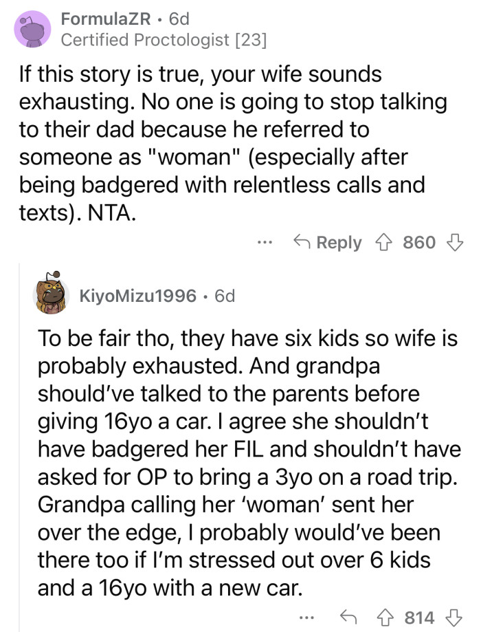 Op's dad should have informed them about the gift beforehand.