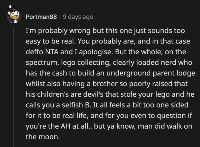 Someone said the story sounds way too good to be true.