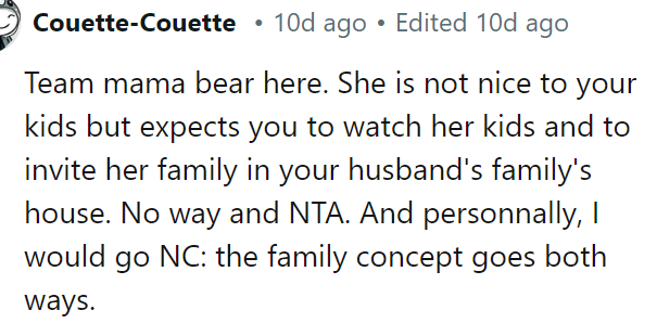 The family concept goes both ways