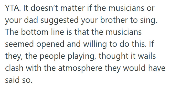 Maybe the real harmony would’ve been letting the moment play out, off-key notes and all.