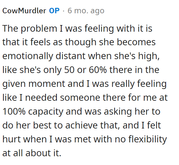 OP also commented in response, giving more of his perspective and explaining why it was bothering him so much.