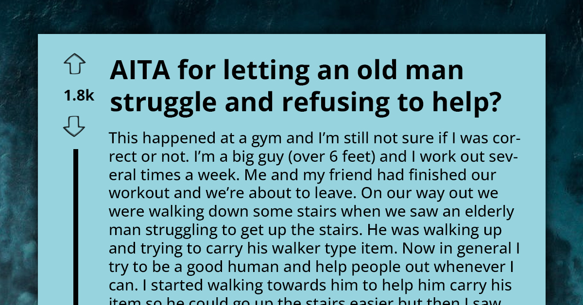 Redditor Asks If He's An A**hole For Refusing To Help Old Man Because Of The T-Shirt He Was Wearing