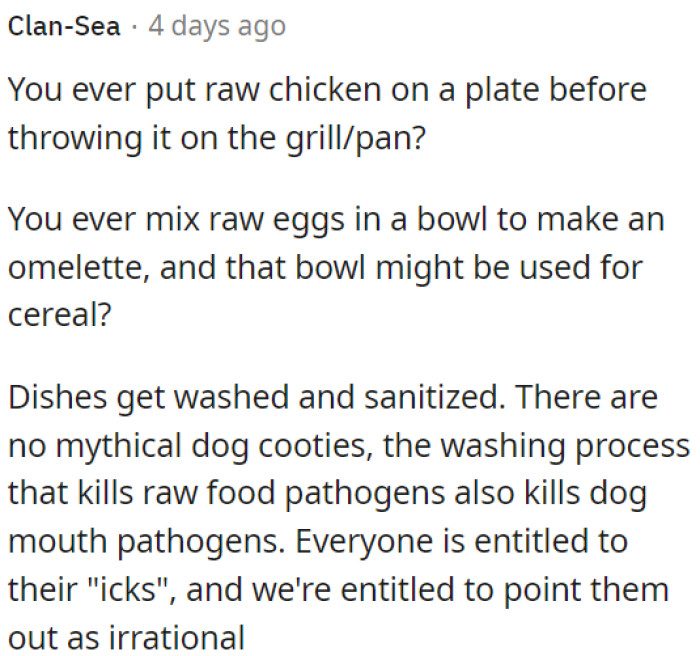 Dog mouth pathogens aren't a concern.