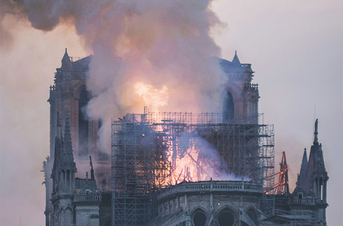 Notre Dame fire.