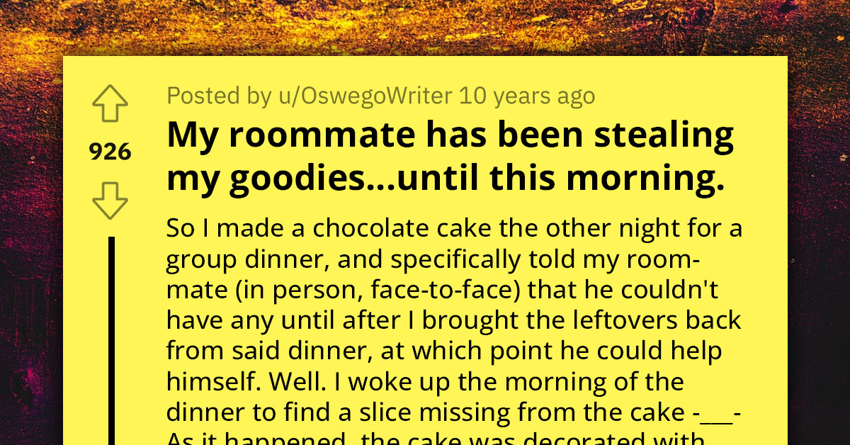 Man Refuses To Get His Hands Off His Roommate's Cake Despite Being Told To Stay Away, Gets Served A Petty Revenge Platter