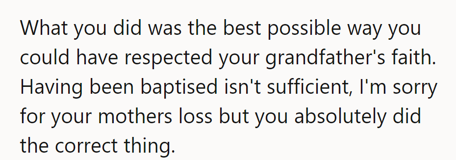Keeping grandpa's faith sacred, not just surface level.