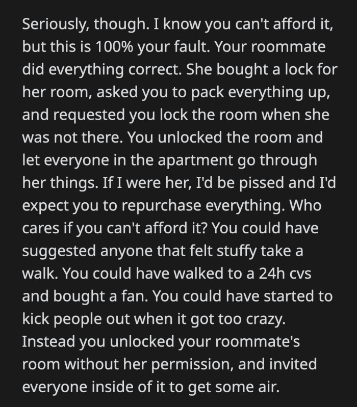 Meredith did all she could to protect her belongings