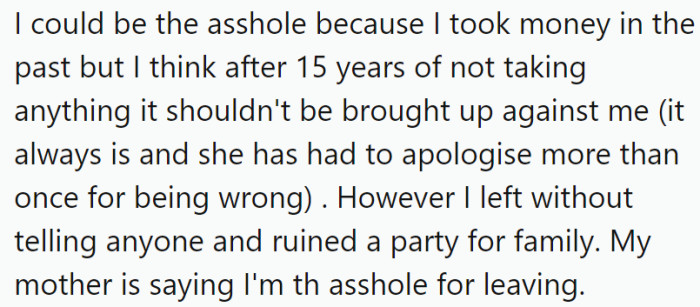 OP has offered the following explanation for why they think they might be the a-hole: