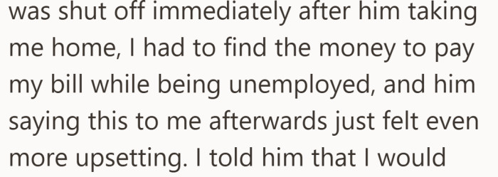 What matters most to her in that moment is not being met with the same care.