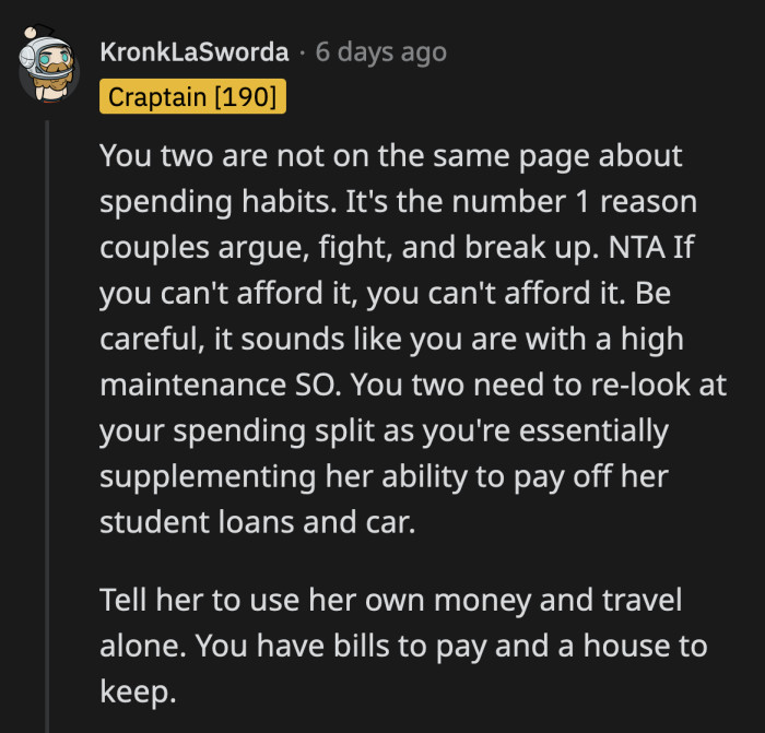 Barely staying afloat with a baby coming in the next few months is a highly stressful situation, and OP shouldn't give in.