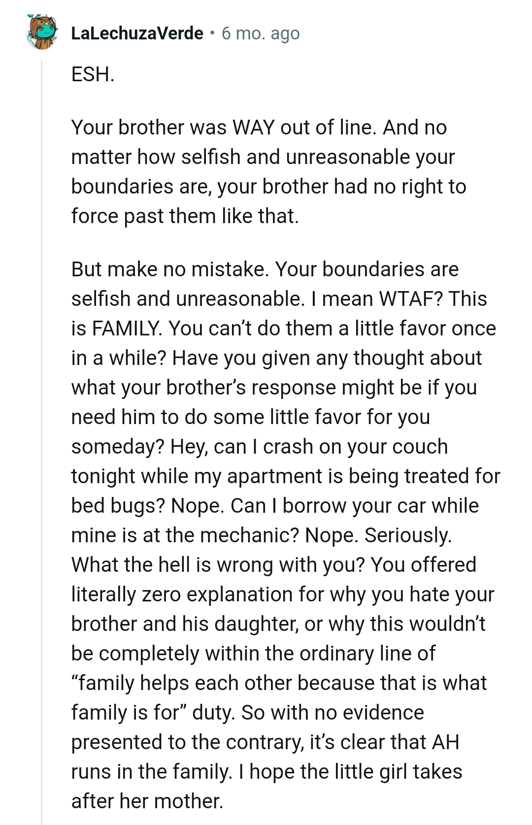 The OP should make no mistake