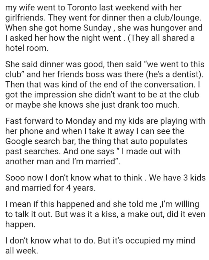 She didn’t want to be at the club or maybe she knows she just drank too much