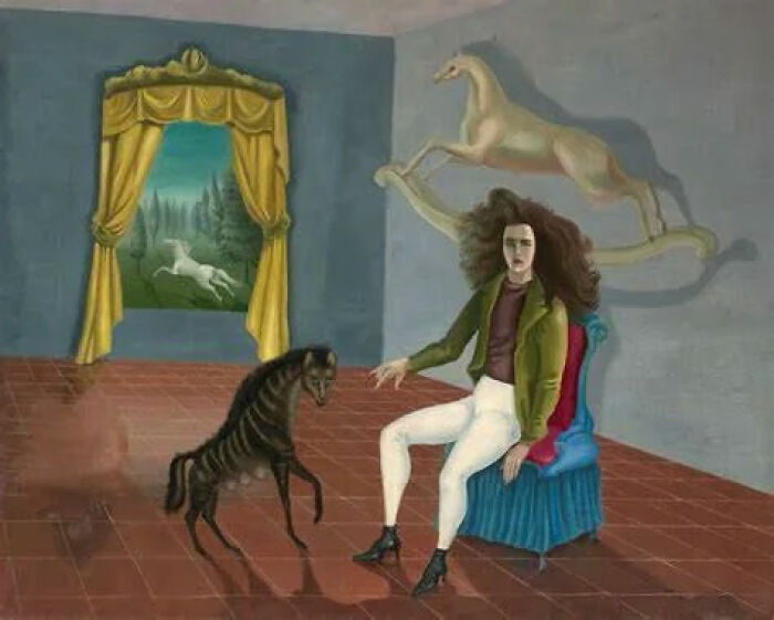 “Self-Portrait (Inn Of The Dawn Horse),” A Surrealist Painting By Leonora Carrington, Executed Between 1937 And 1938