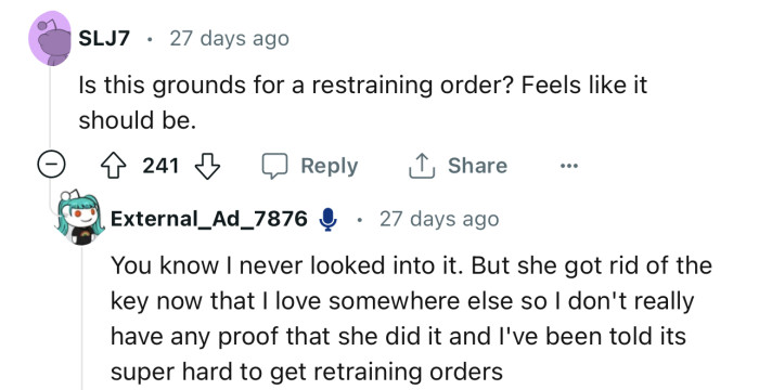 Stealing Someone’s House Keys Is Enough Grounds for a Restraining Order