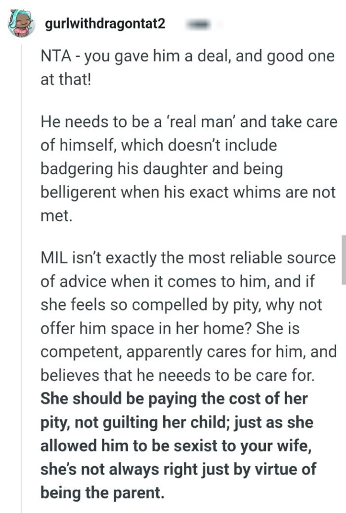 The OP gave him a very good deal