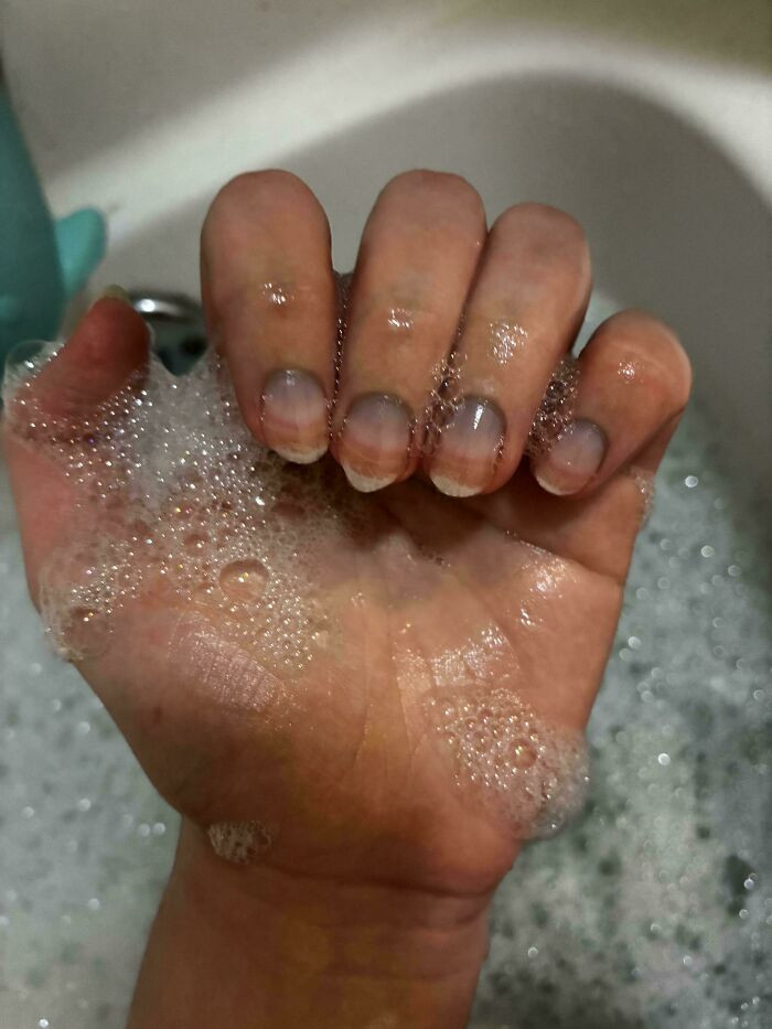 "I Got Into A Bubble Bath That Was Too Hot And My Fingernails Made A Gradient"