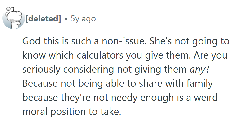 A fair reminder that sometimes moral lines get blurry when family is involved.