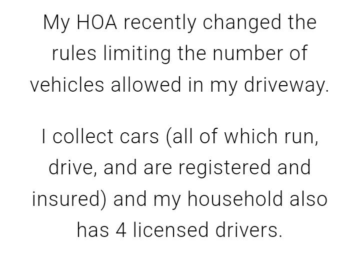 Changing rules that limit the number of vehicles