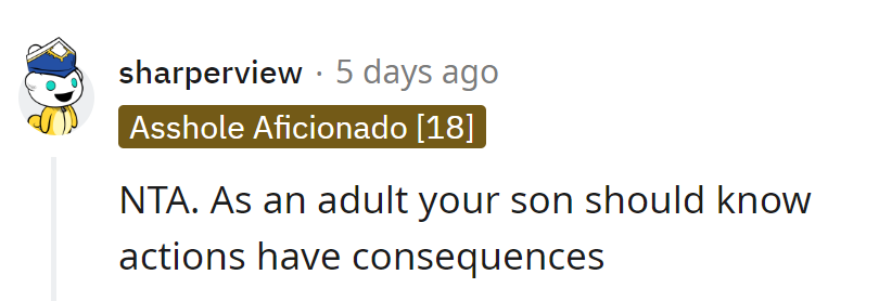 Adulting 101: Actions, meet consequences.