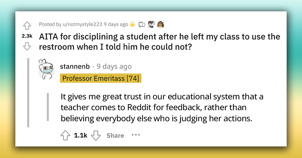 Teacher Refused To Let Her Student Go To The Toilet For No Reason And Disciplined Him When He Went Anyways