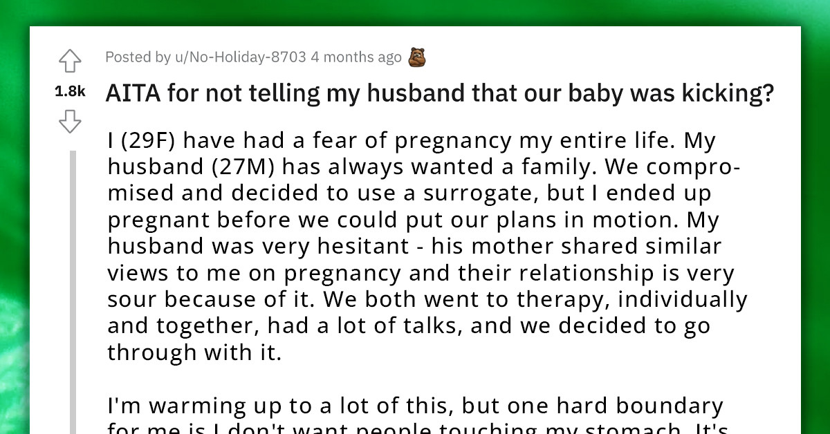 Pregnant Woman Decides Not To Tell Her Husband That Their Baby Was Kicking, Husband Finds Out In The Most Shocking Way