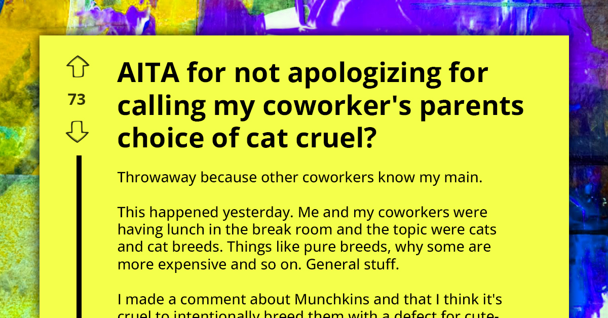 Woman Loses It After Coworker Calls Munchkin Cat Breeding ‘Cruel,’ Tries To Get Him Off Project