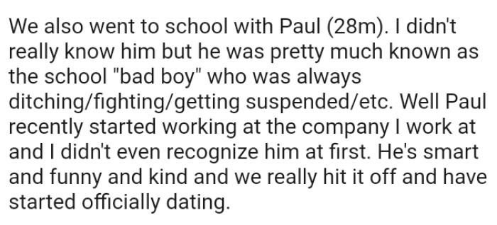 Apparently, the guy is smart, funny, and kind, and they really hit it off and started officially dating.