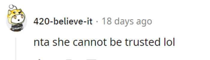 Given Becky's lack of trustworthiness, it's understandable that you would prefer not to share the pregnancy news with her.
